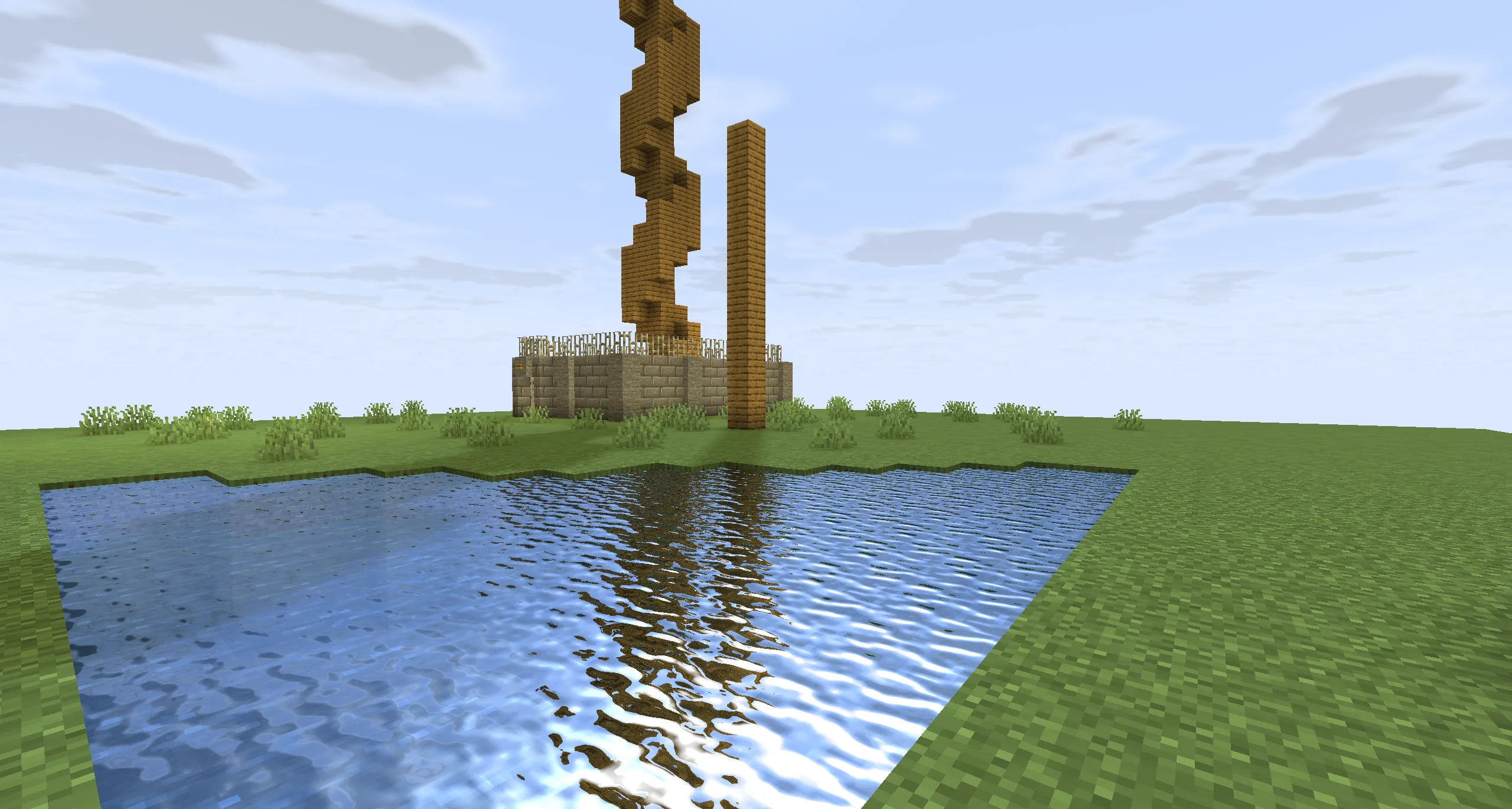 Отражения и водная система в шейдер-паке Extraterrestrial Expanse