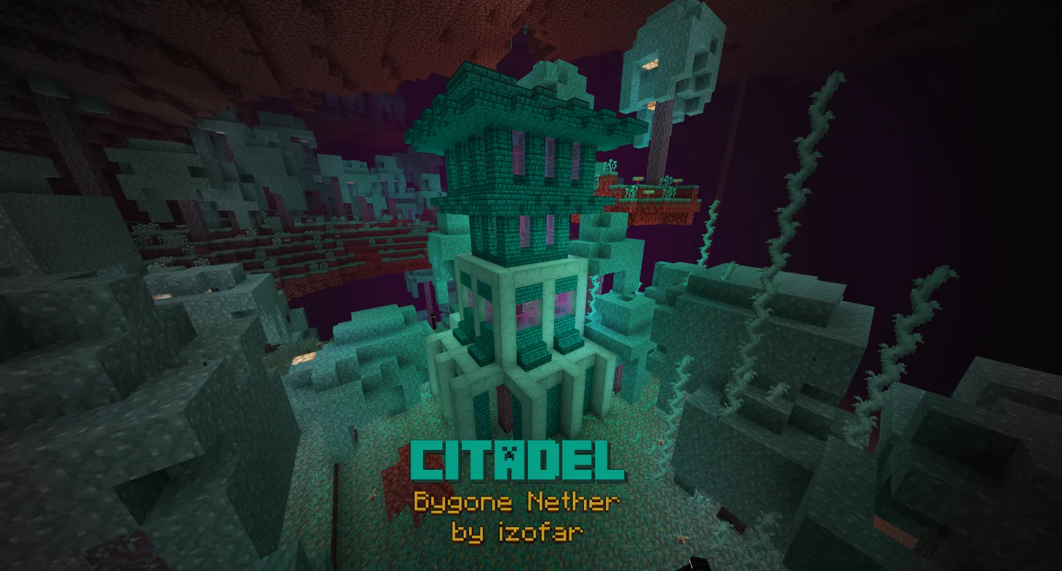 Цитадель в биоме Искаженного леса из проекта Bygone Nether.