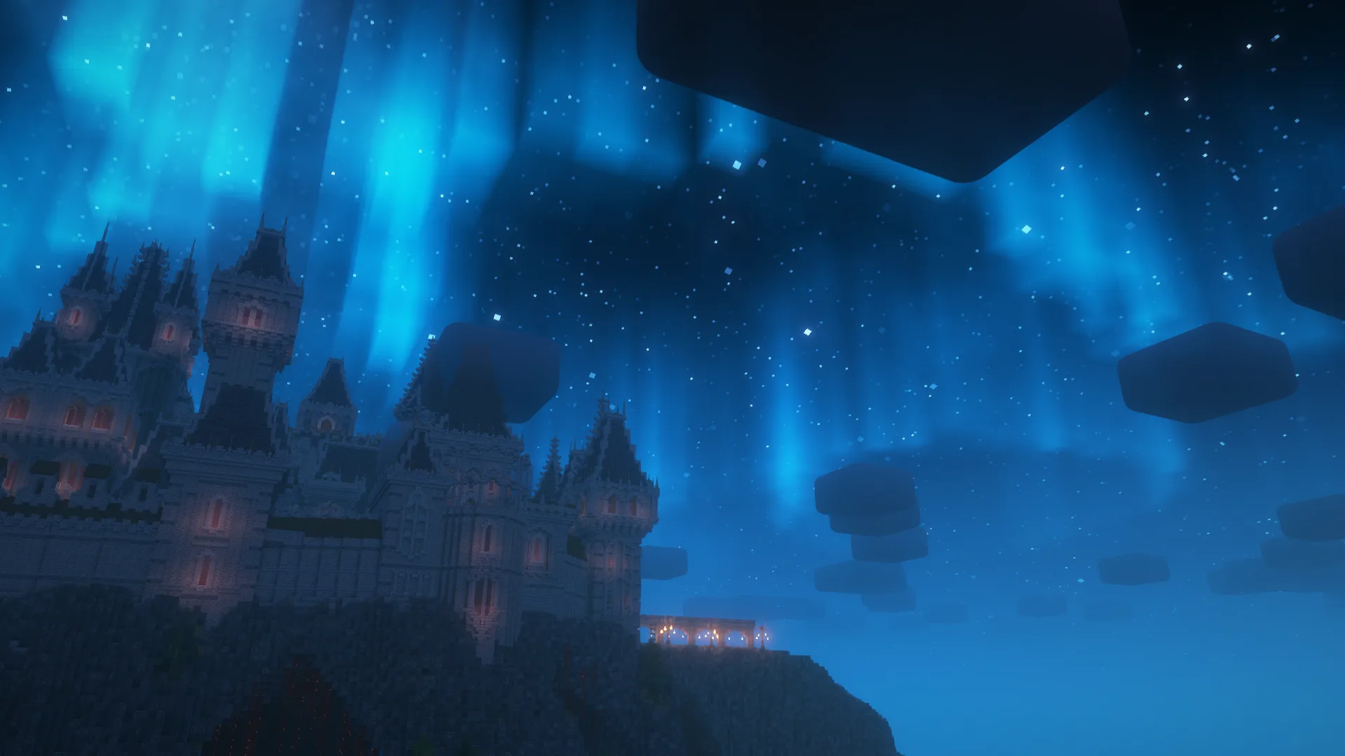 Ночное небо со звездами в шейдерах Fantasy Shaders Reimagined.