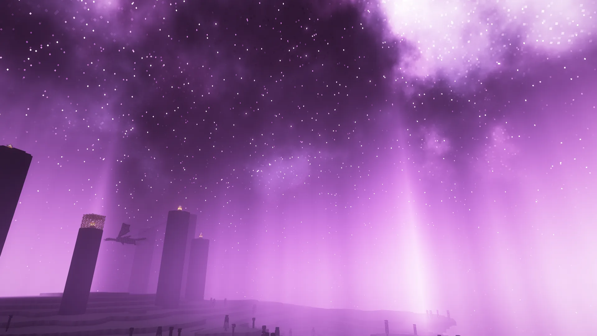 Fantasy Shaders Reimagined: End Starry, туманность и лучи Энда.