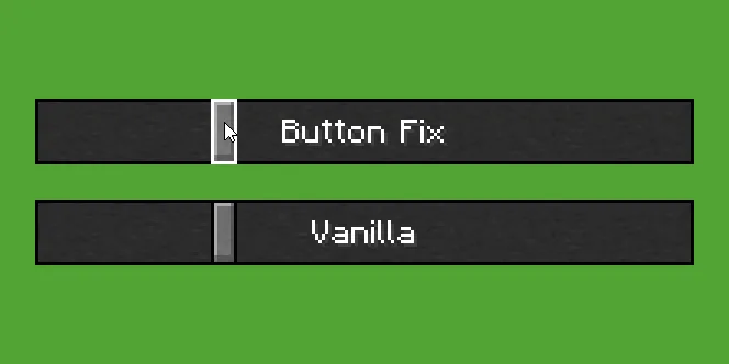 Сравнение поведения слайдеров: стандартный Minecraft и мод Button Fix