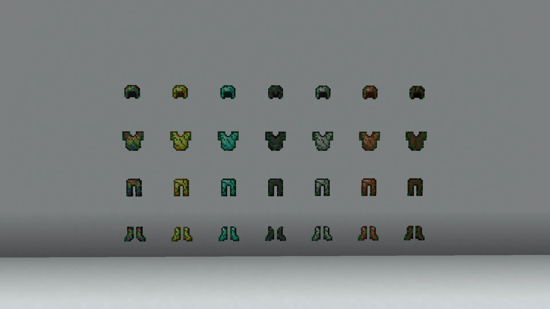 Демонстрация предметов из ресурс-пака Blooming Armor