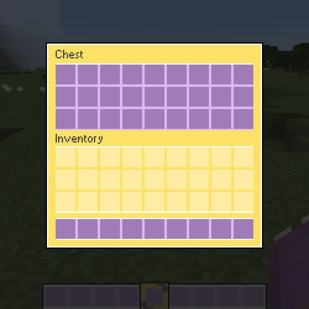 Интерфейс в пастельных желтых и фиолетовых тонах Renamon