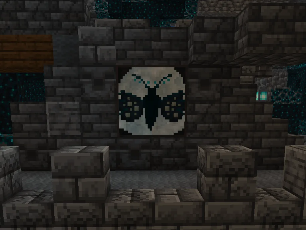 Картина «Крыло предзнаменований» из набора Dark Paintings для Minecraft.