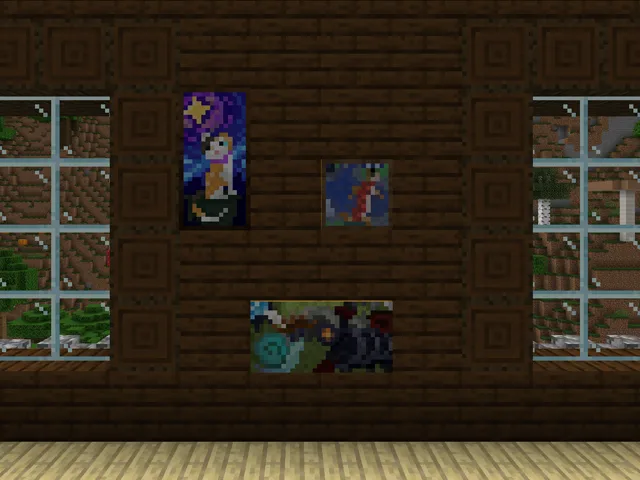 Три новые картины из набора Dark Paintings: Nighttime Calico, Salmon Run и Snail Aboard.