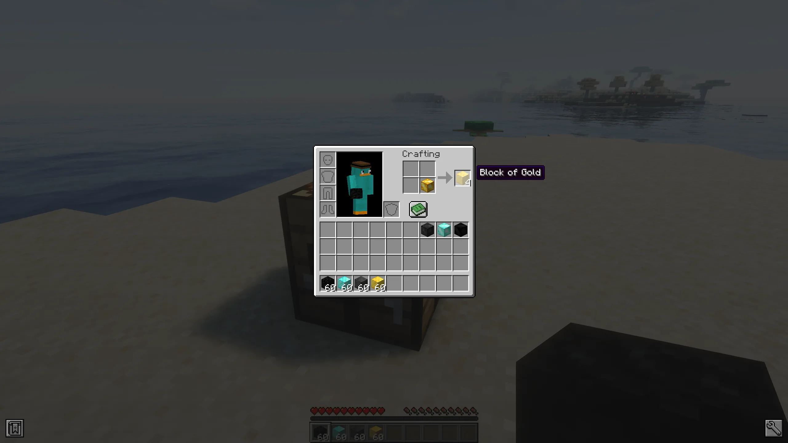 Блок с текстурой различных руд из Minecraft.