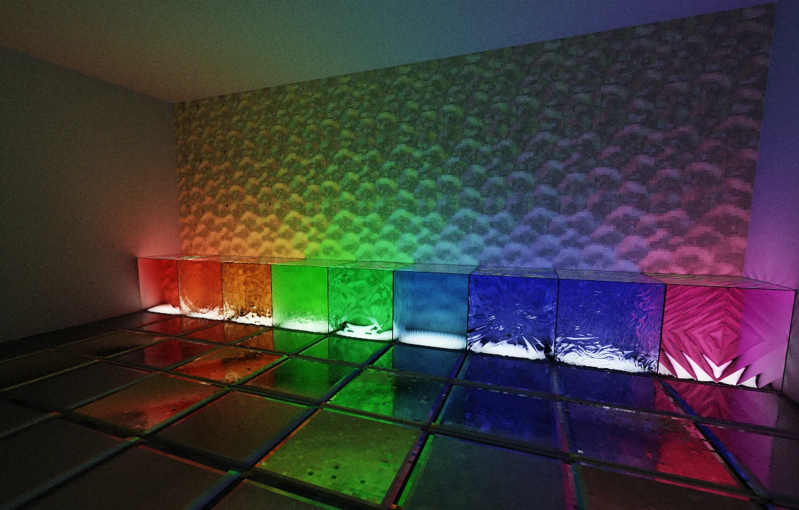 Vulkanite Demo Pack: демонстрация преломлений, отражений и нормальных векторов.