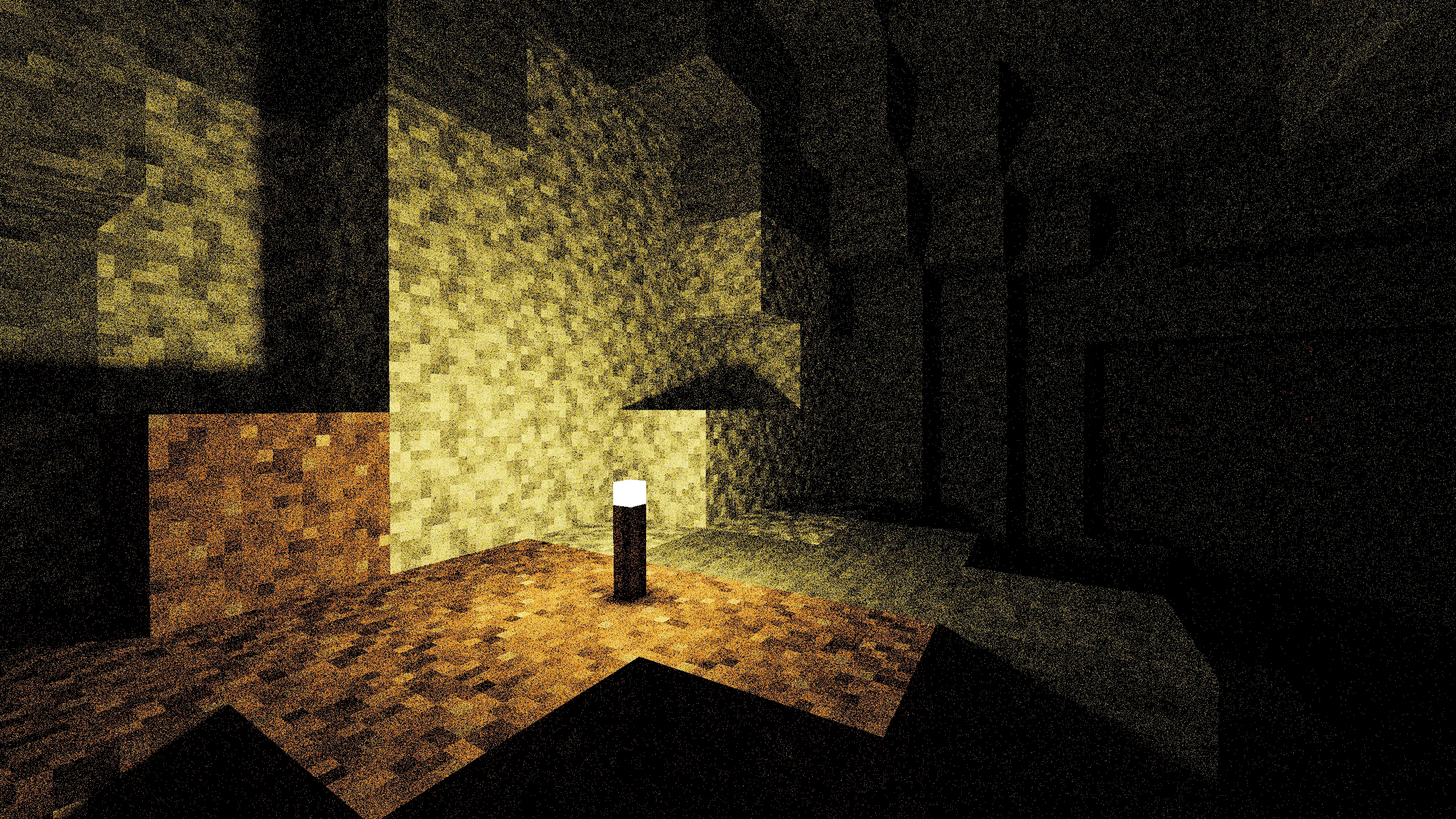 Факел освещает пещеру в Vulkanite Demo Pack.