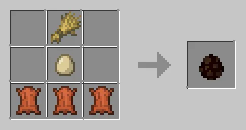 Рецепт крафта яйца призыва мула в моде Craft-able Spawn Eggs.