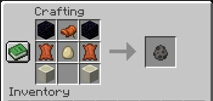 Скриншот из мода Craft-able Spawn Eggs: призывающее яйцо разорителя.