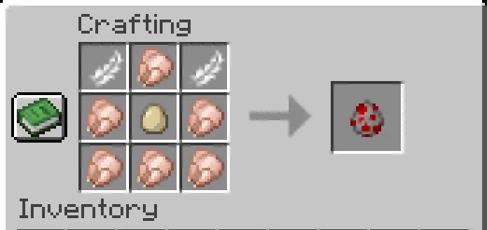 Мод Craft-able Spawn Eggs: куриное яйцо призыва в игре Minecraft.