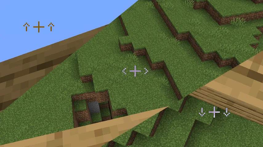 Индикатор направления установки блока в прицеле мода Bridging Mod.