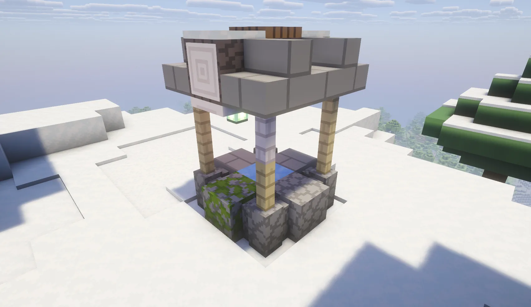 Minecraft-мод Small Structures: холодный вариант колодца.