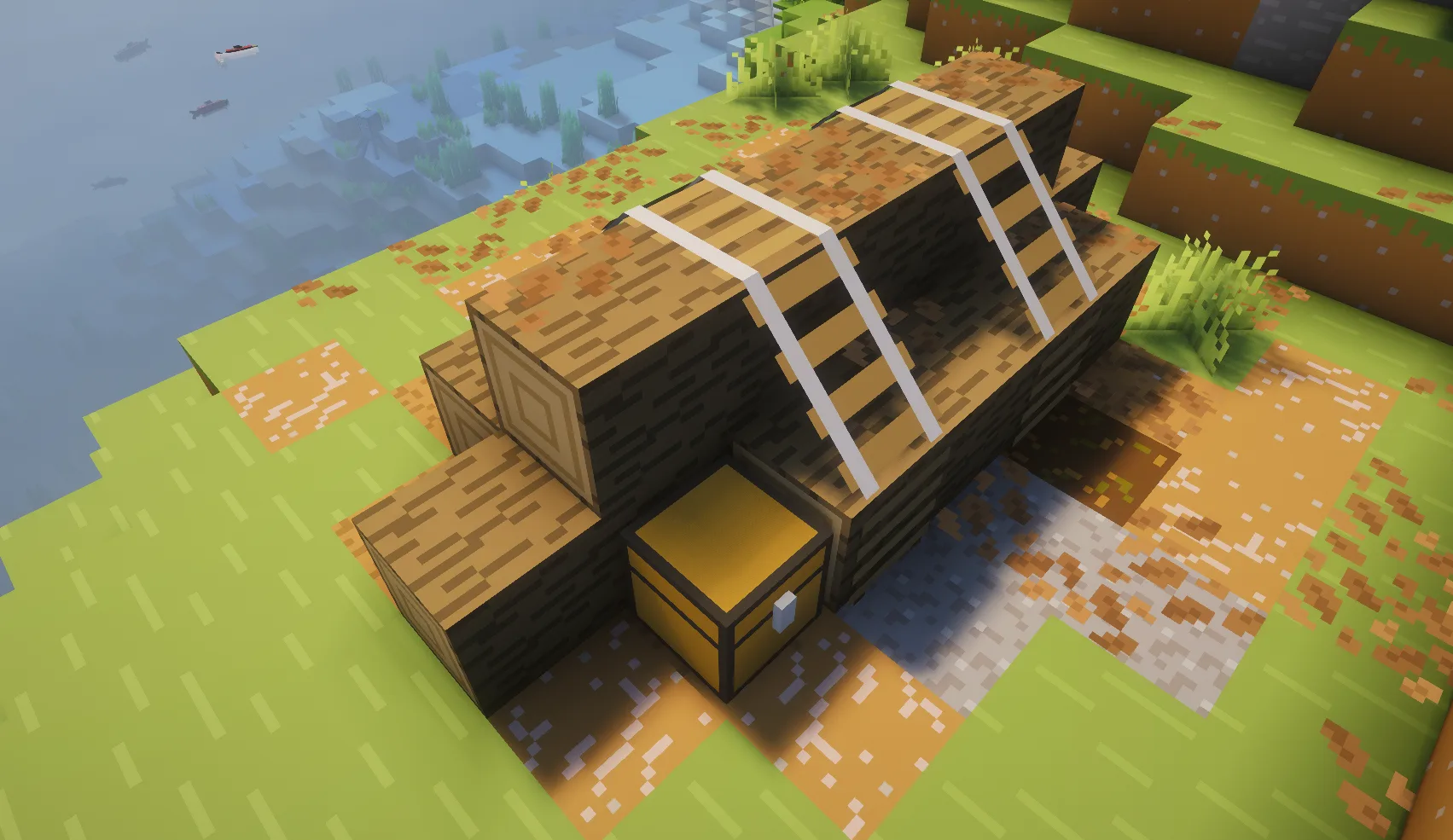 Мод Small Structures: обычный вариант бревна.