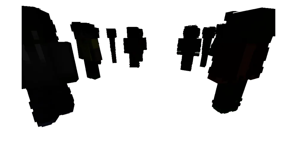 Силуэты тренеров из мода Radical Cobblemon.