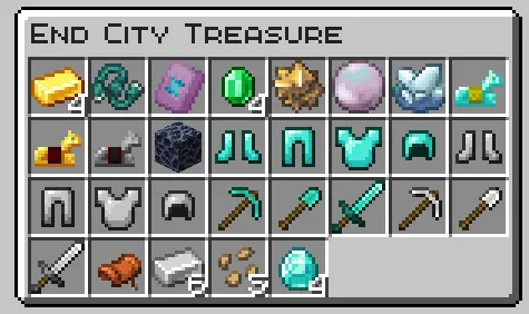 Примеры таблиц добычи из набора Mega Showdown Item Pack.