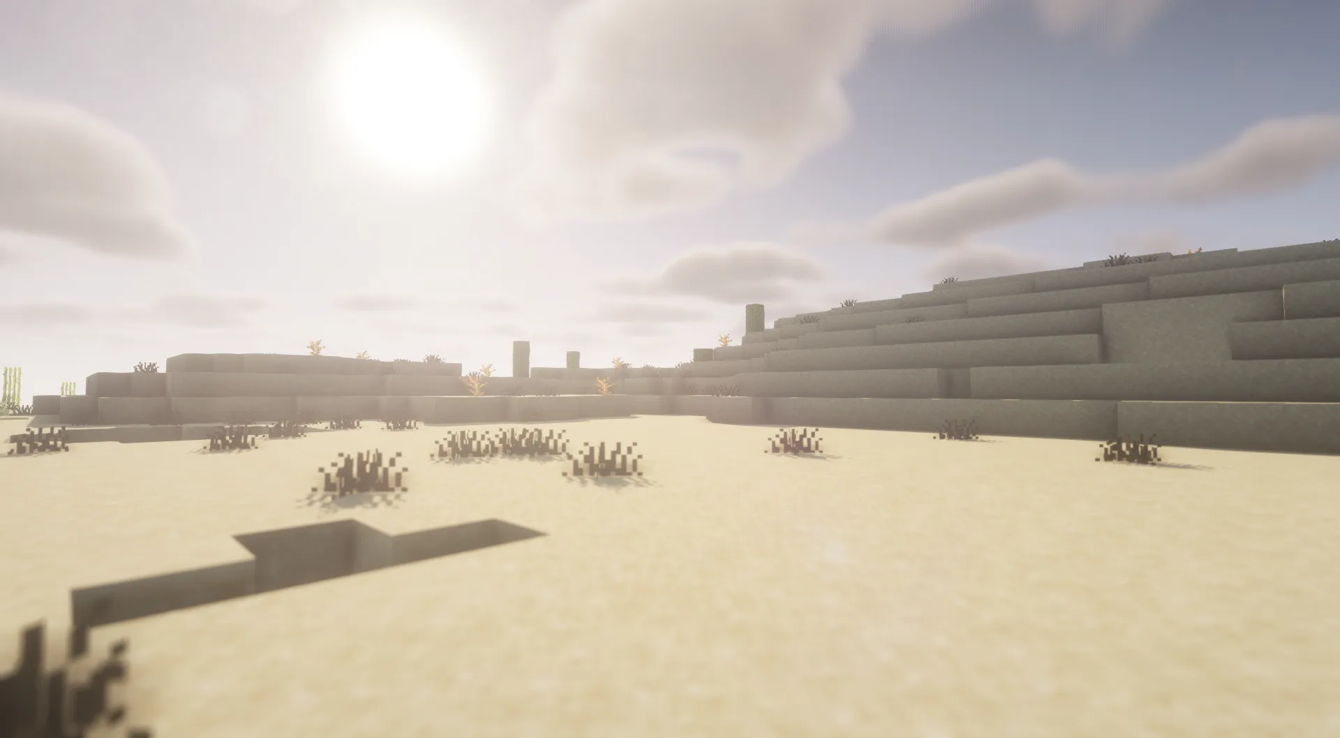 Трава (dune grass) из мода Sprout, генерирующаяся в пустынных биомах.