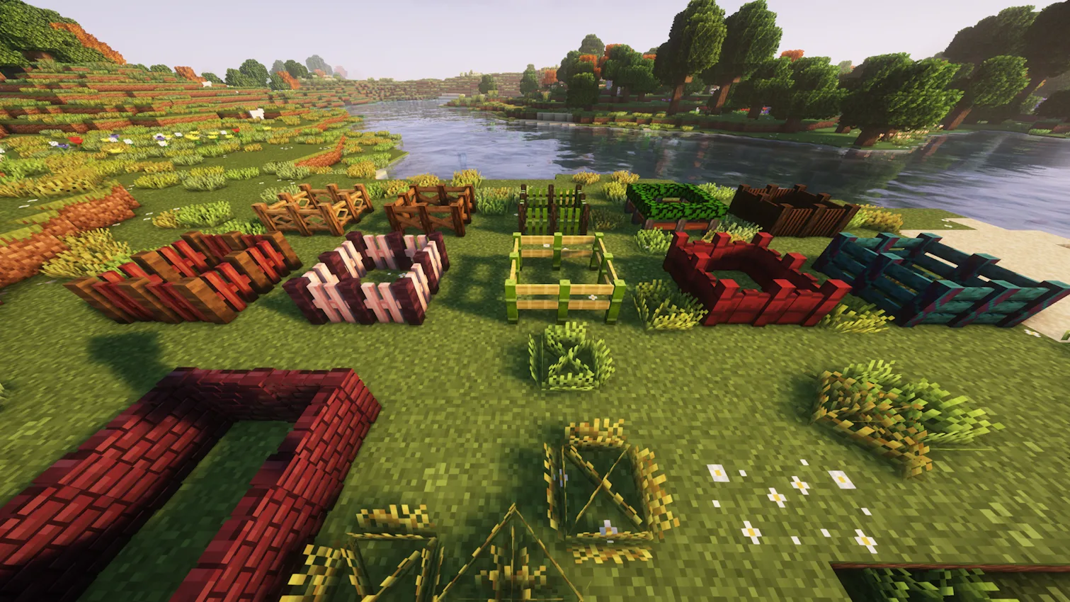 Скриншот забора из ресурспака DefaultXL в Minecraft.