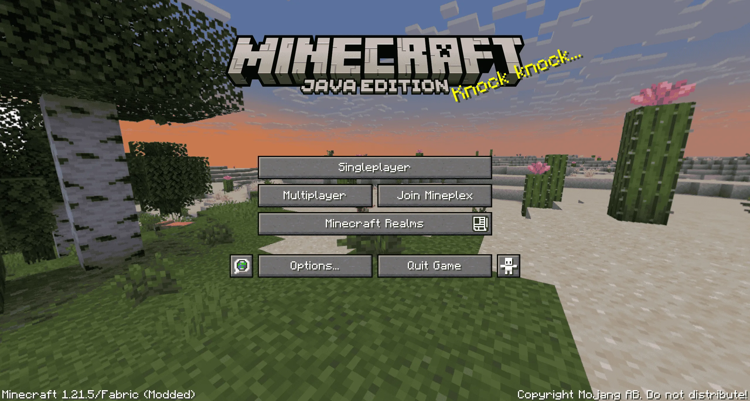 Кнопка быстрого подключения к Mineplex в главном меню PlexMod