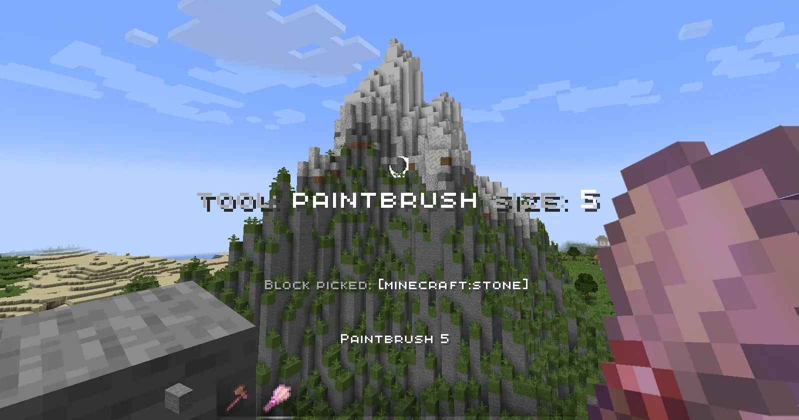 Интерфейс режима выделения кистью в моде Axis WorldEditor.