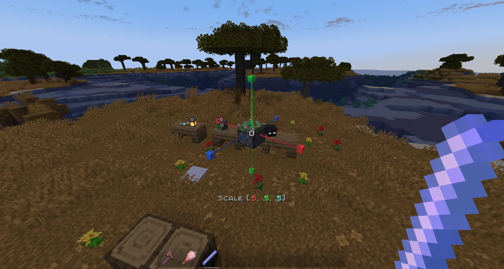 Интерфейс мода Axis WorldEditor с настройкой параметра масштабирования (Scale).