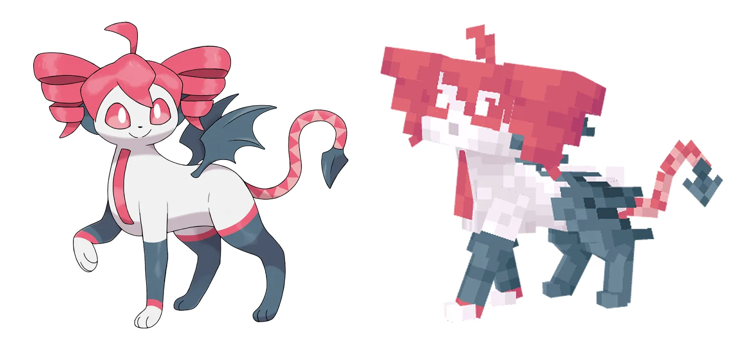 Teteon — покемон нормального типа из проекта Cobblemon Triple Bakalutions.