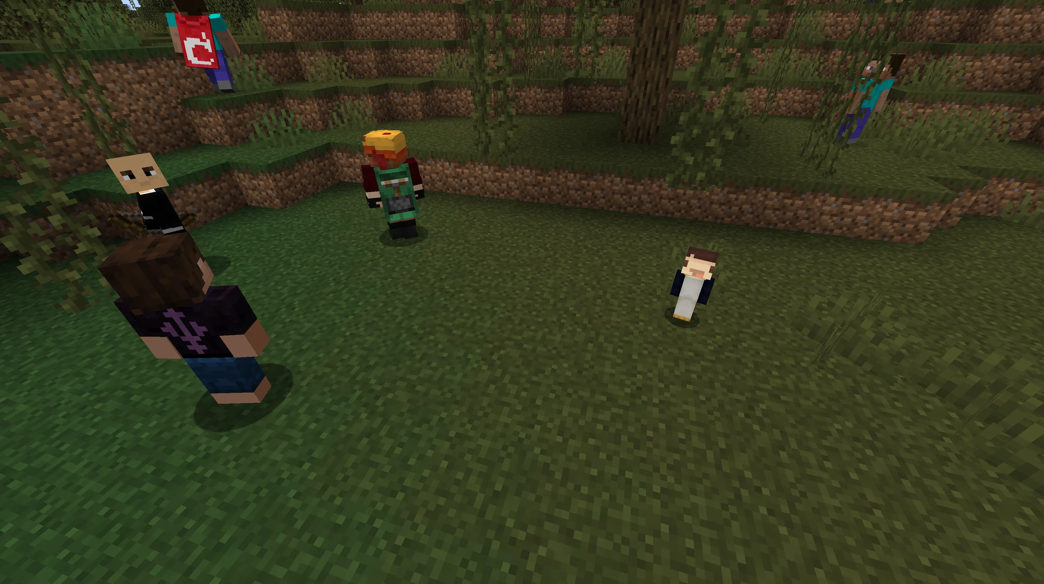 Модель ребенка-моба в стиле Minecraft.