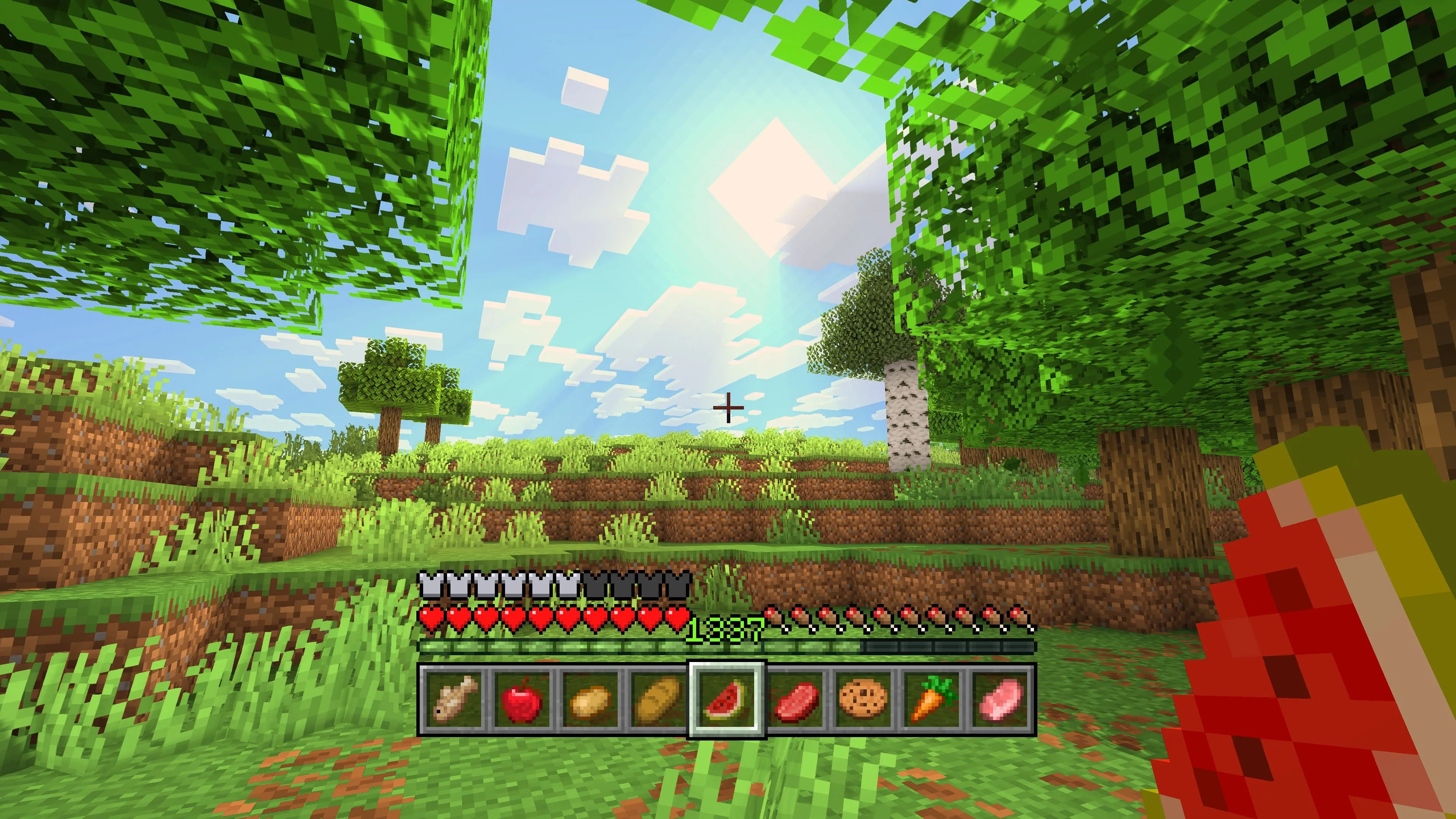 Интерфейс Minecraft с возможностью перемещения элементов GUI.