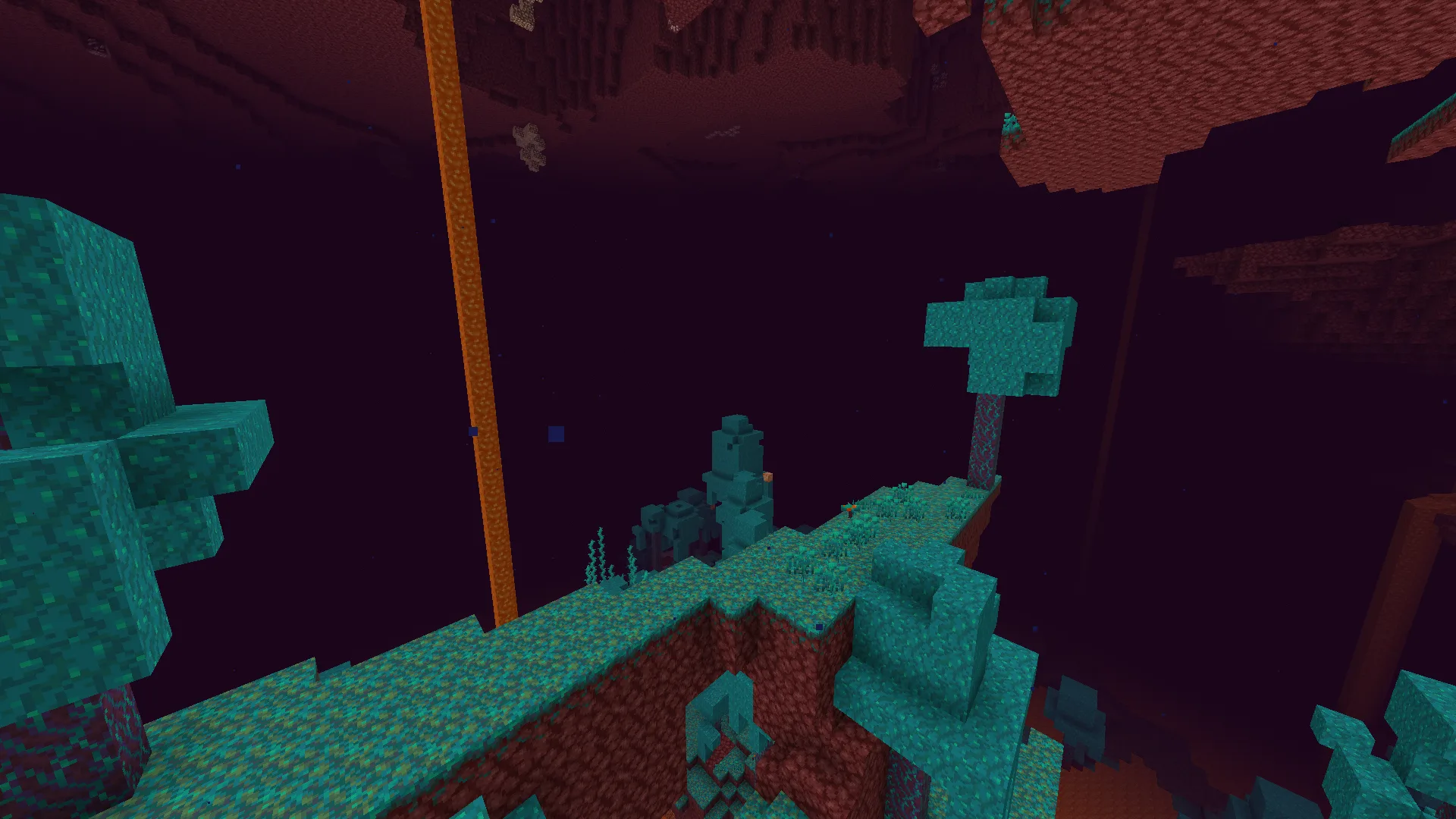 Скриншот с туманом в игре Minecraft без использования текстурпака No Fog.