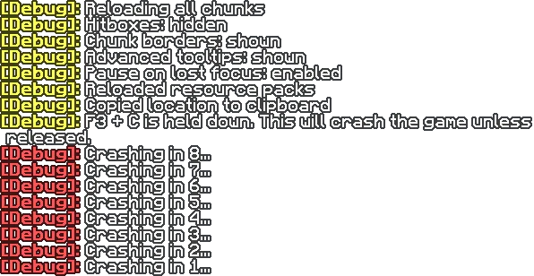 Окно отладочной информации ModernF3 в Minecraft.
