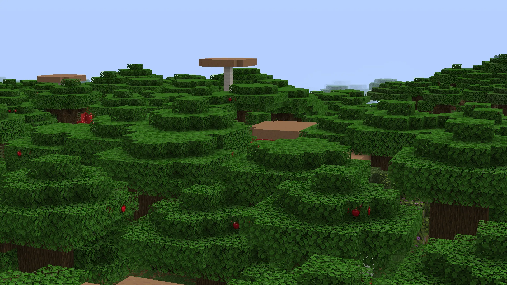 Лес из темного дуба в ресурс-паке Appled Trees