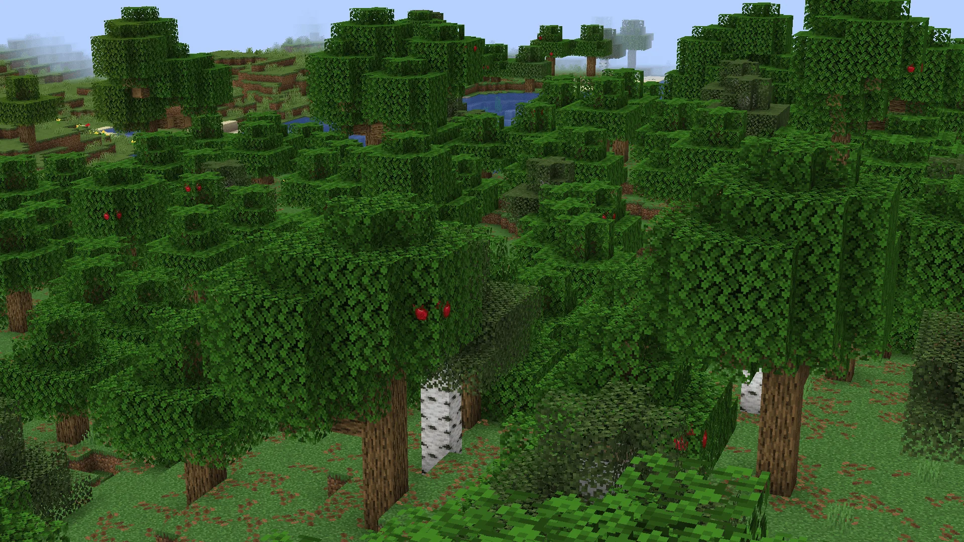 Лес в ресурс-паке Appled Trees