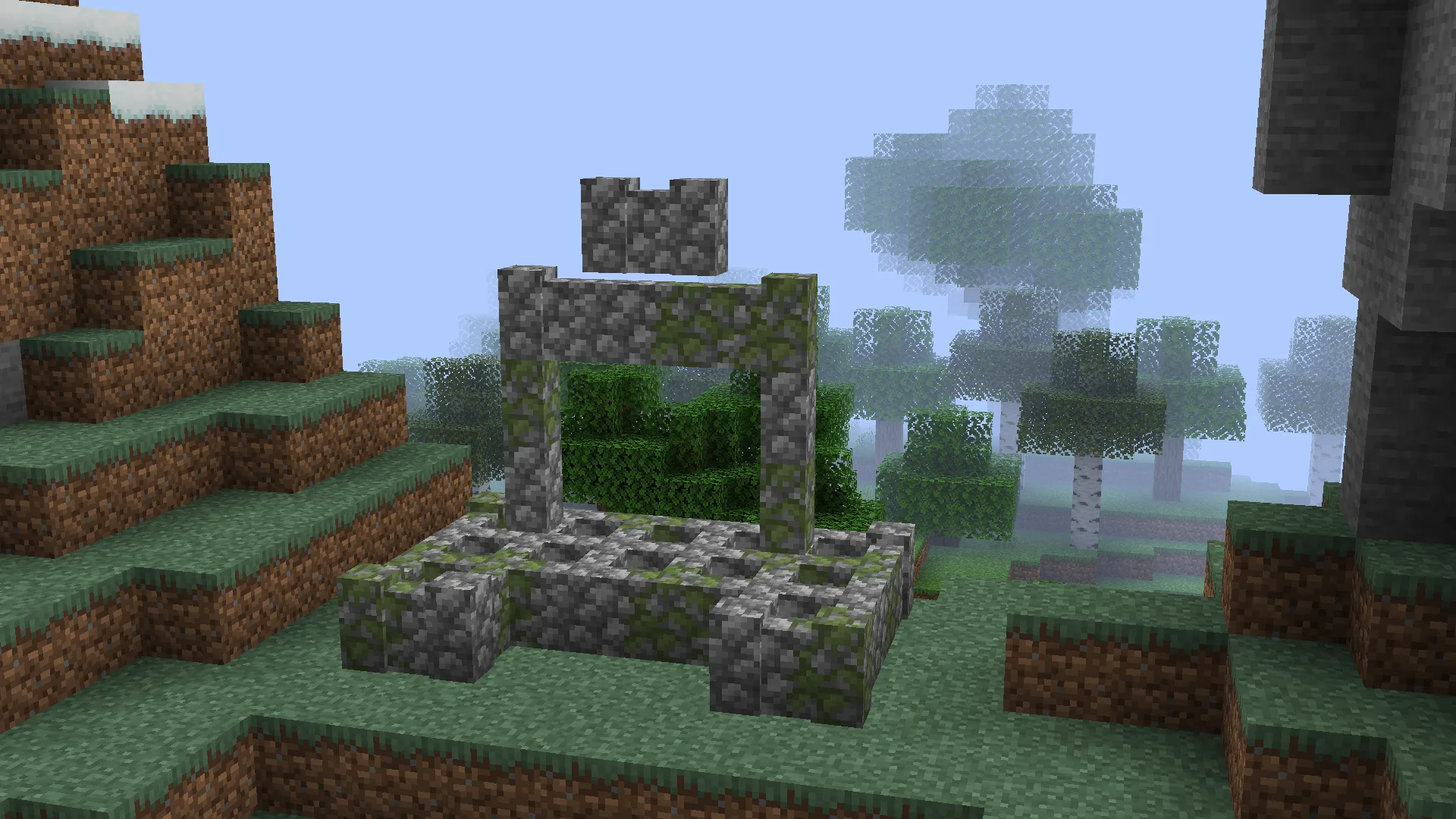 Упрощенная модель стены в Minecraft