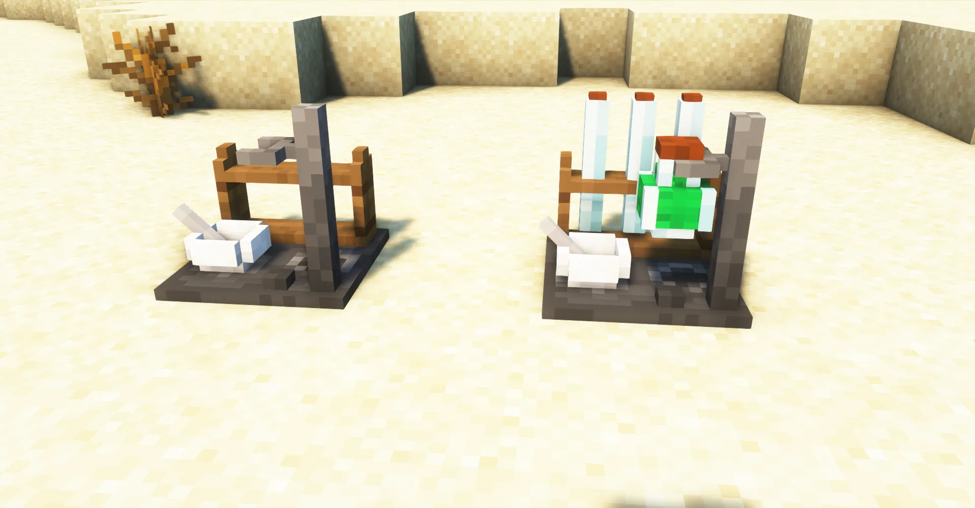 Стол алхимика из мода VillagersPlus.