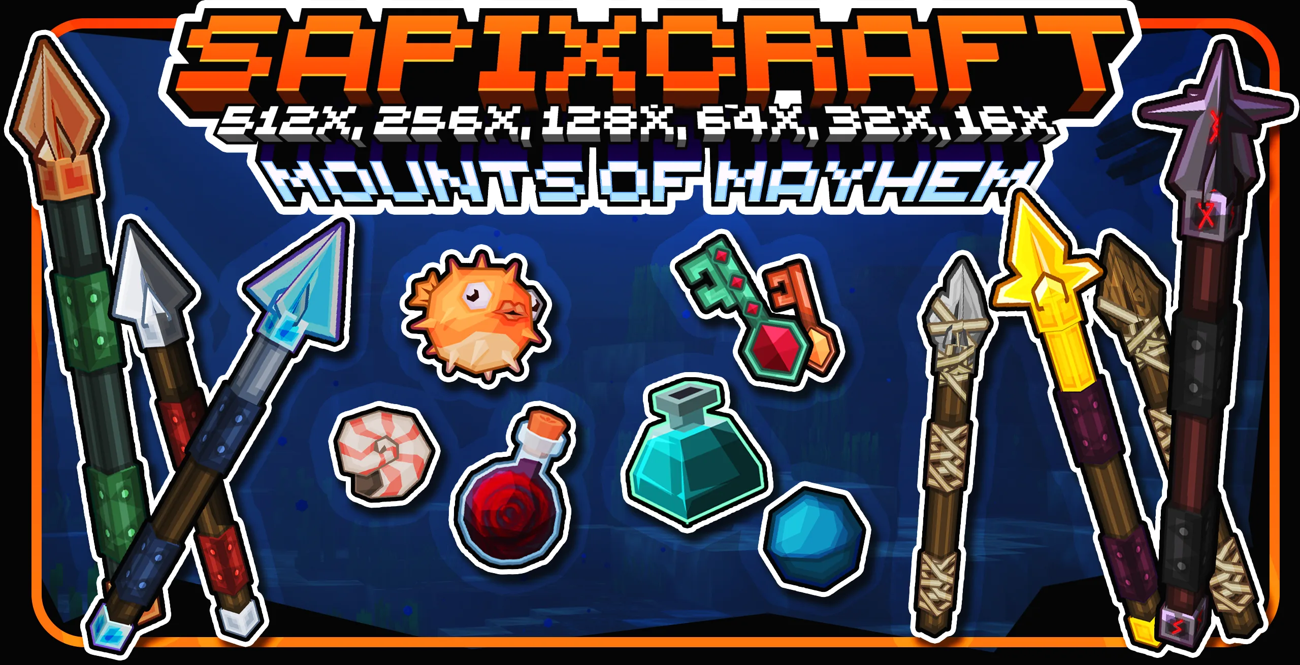 Превью для дополнения Sapixcraft Mounts of Mayhem версии 1.21.11.