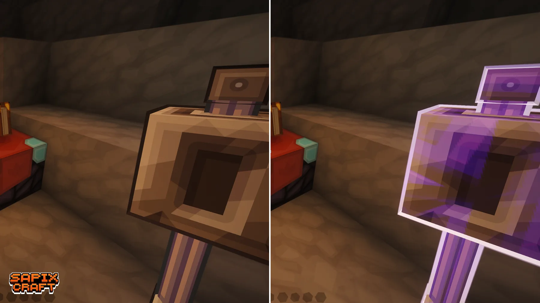 3D-модель булавы из Sapixcraft с белой светящейся каймой.