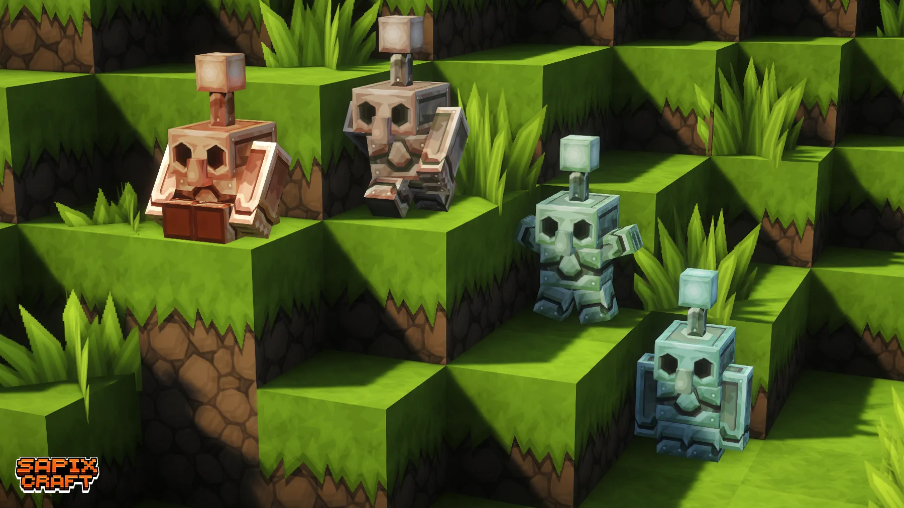 Медный голем из текстур-пака Sapixcraft.