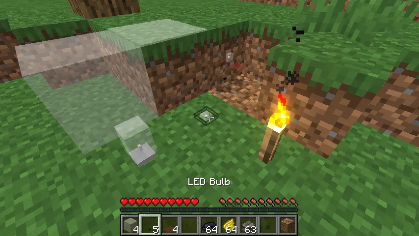 Крупный план лампочек из мода Tiny Light Bulbs