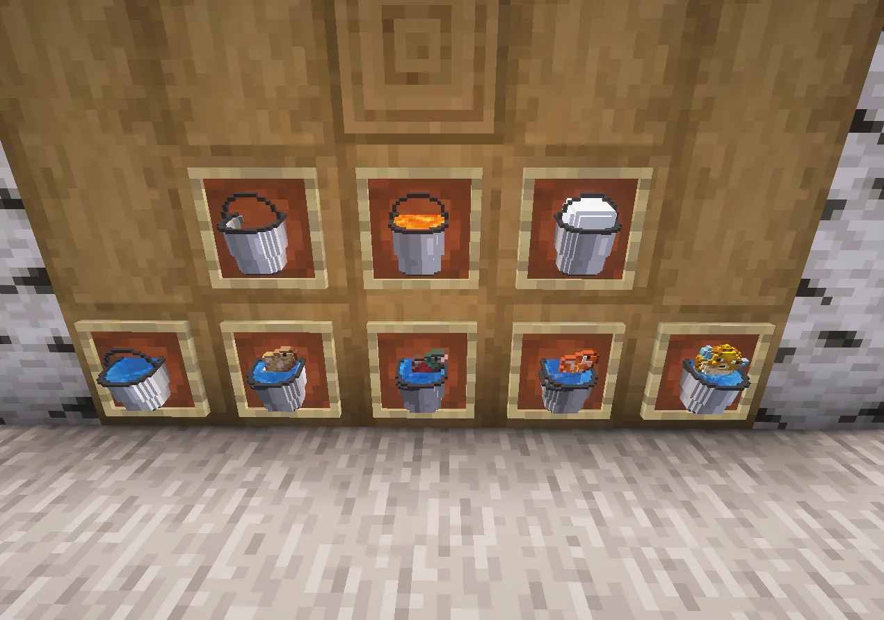 Ведра из ресурс-пака PixelBlades
