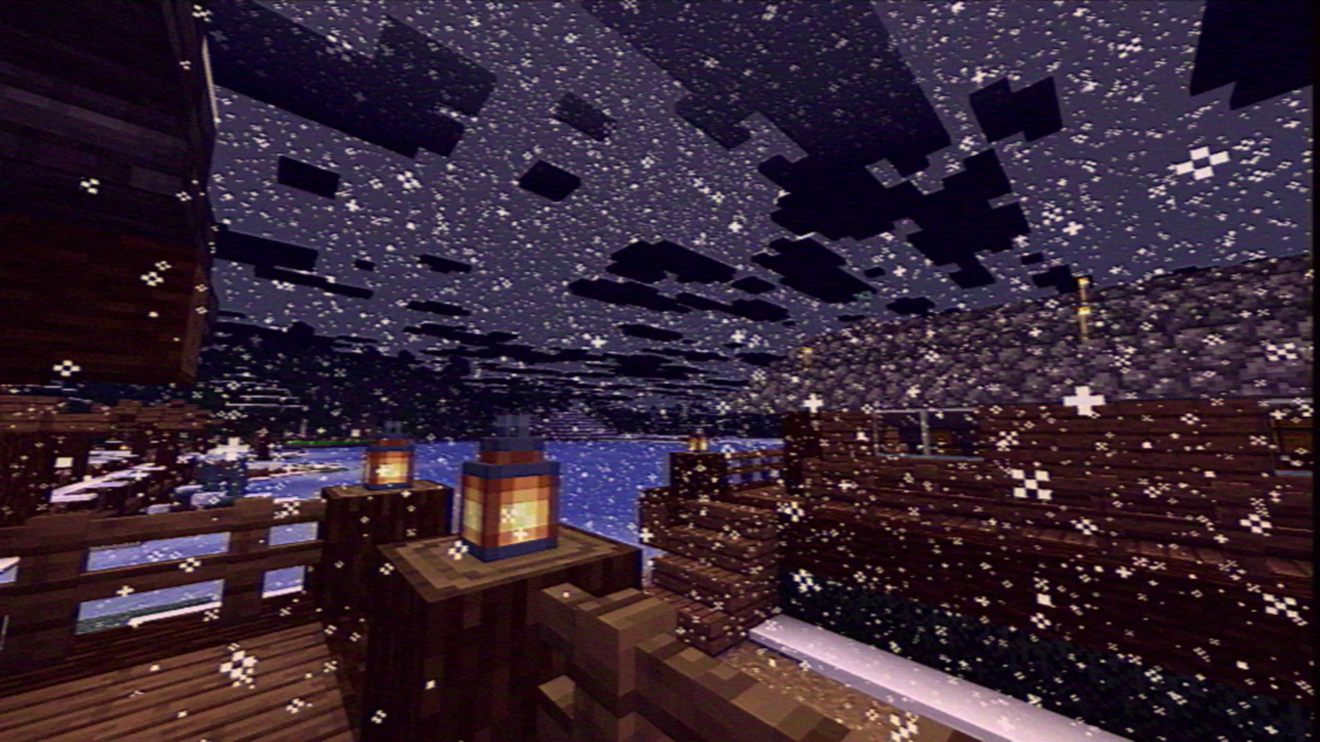 RITEG-VHS: Снег с увеличенной яркостью неба.