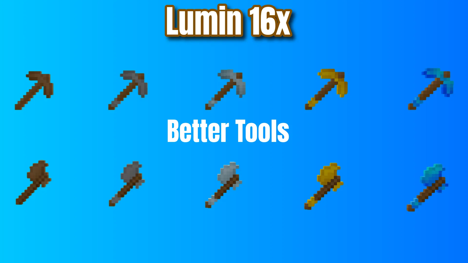 Инструменты в ресурс-паке Lumin 16x