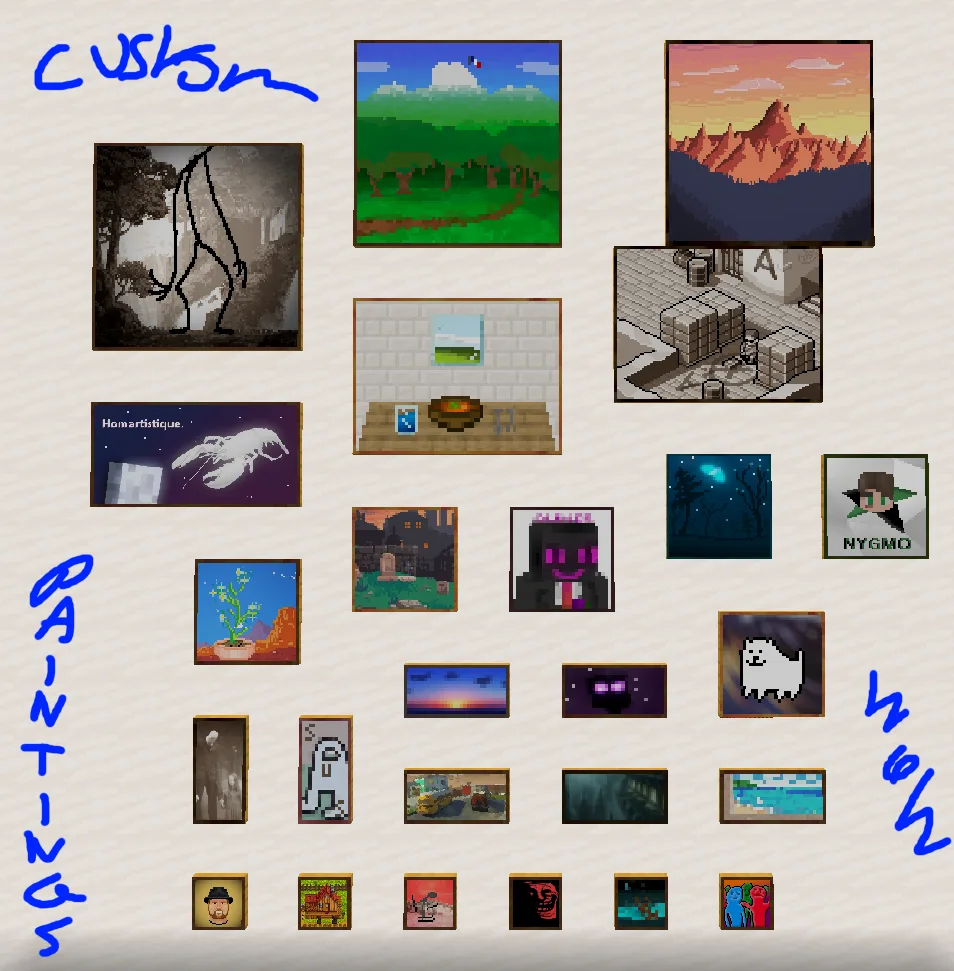 Измененные картины в ресурс-паке Lust's Lobster Pack