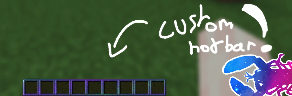 Фиолетово-синяя панель быстрого доступа в Lust's Lobster Pack