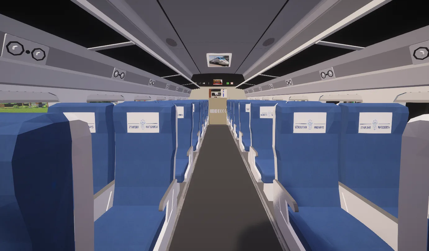 Интерьер поезда KTX-EUM для Minecraft (мод MTR).