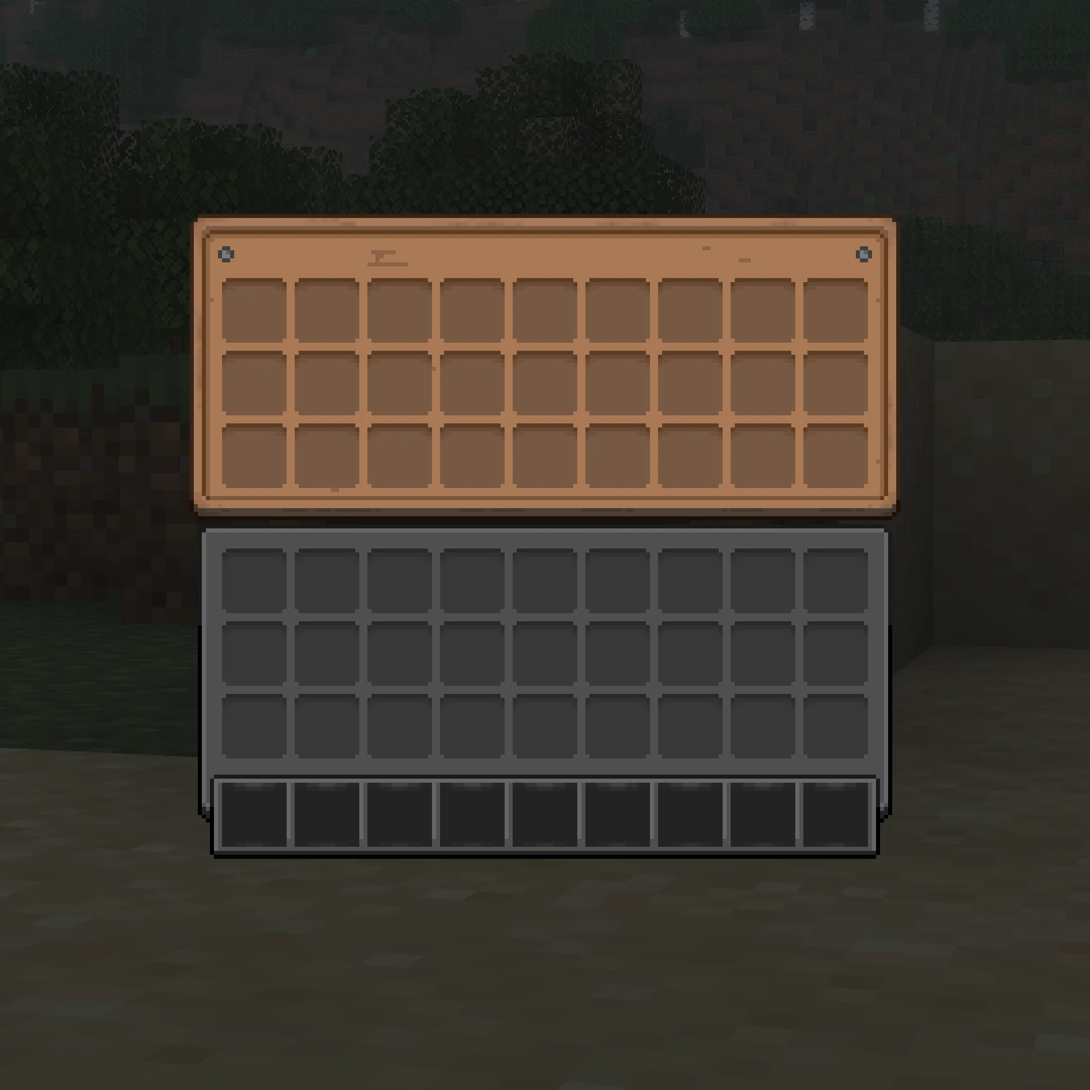 Интерфейс контейнера Barrel из набора текстур Ingot UI.