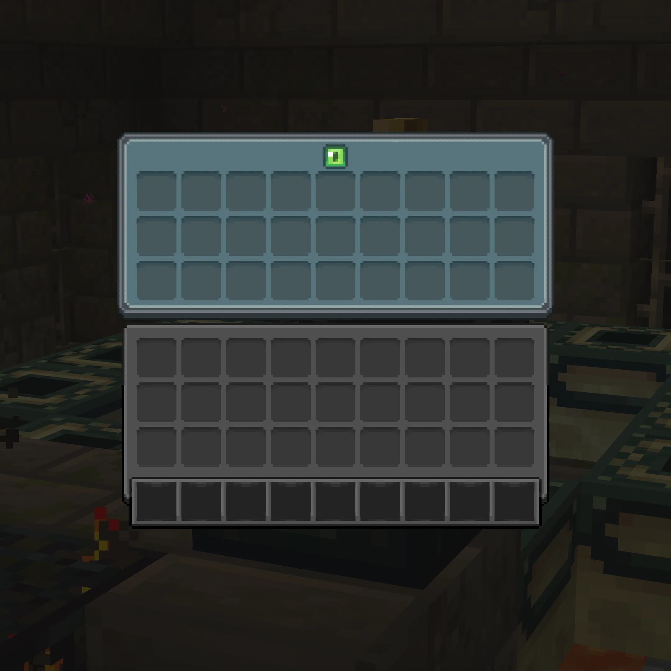 Интерфейс эндер-сундука в стиле Ingot UI.