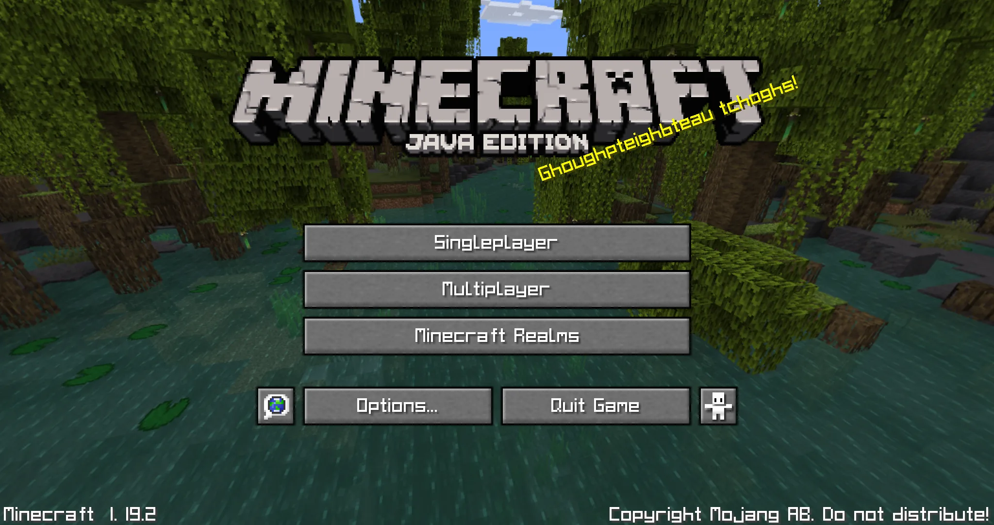 Экран запуска проекта Blocky Font.