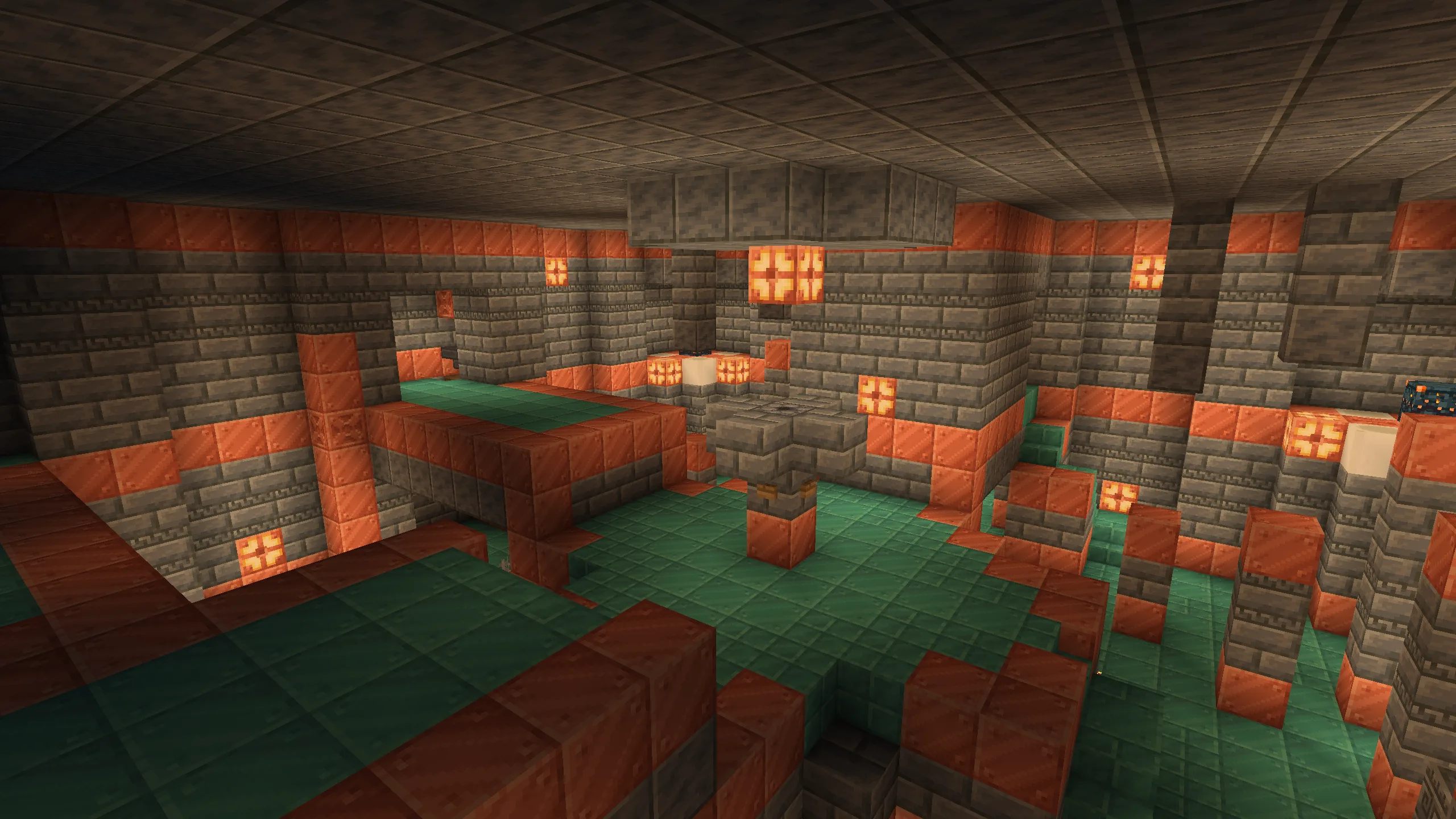 Интерьер испытательной камеры (trial chamber) в Minecraft.