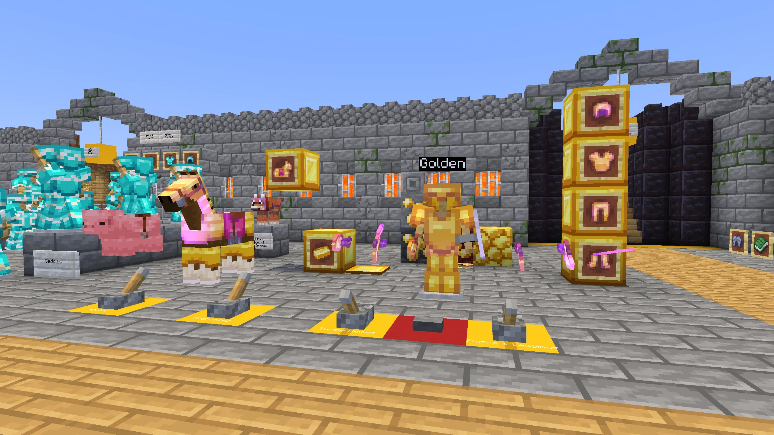 Золотая броня и инструменты из проекта looshy.