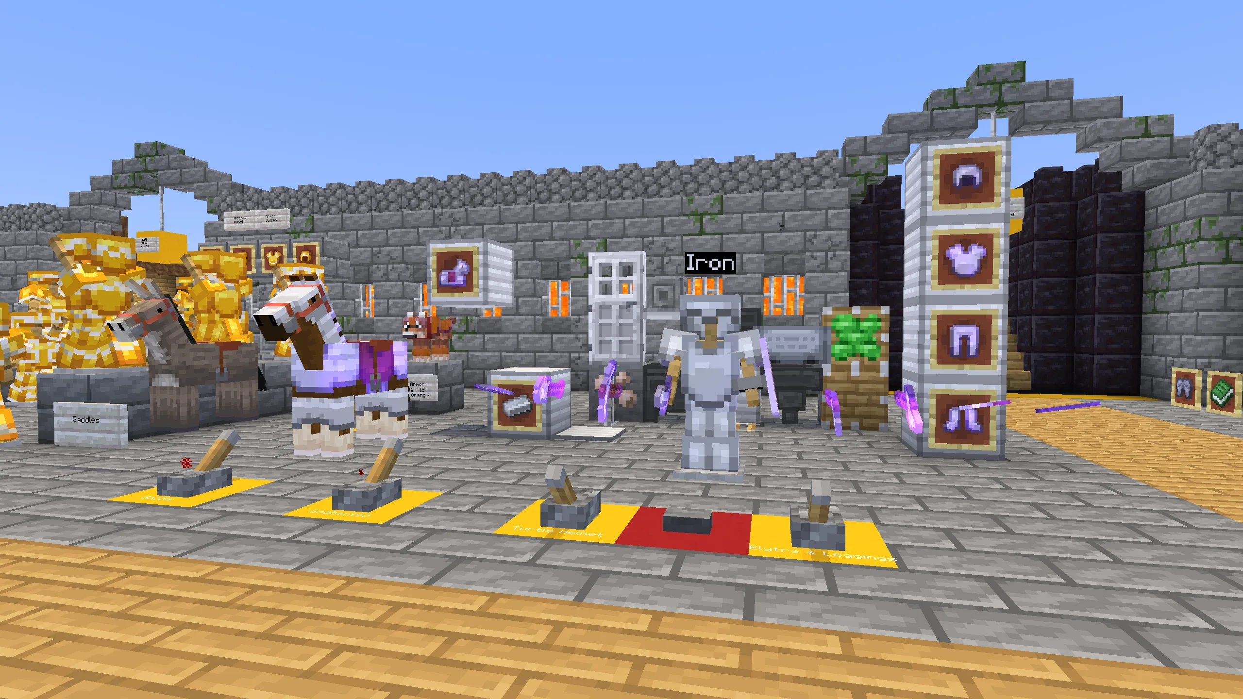 Железная броня и инструменты из Minecraft.